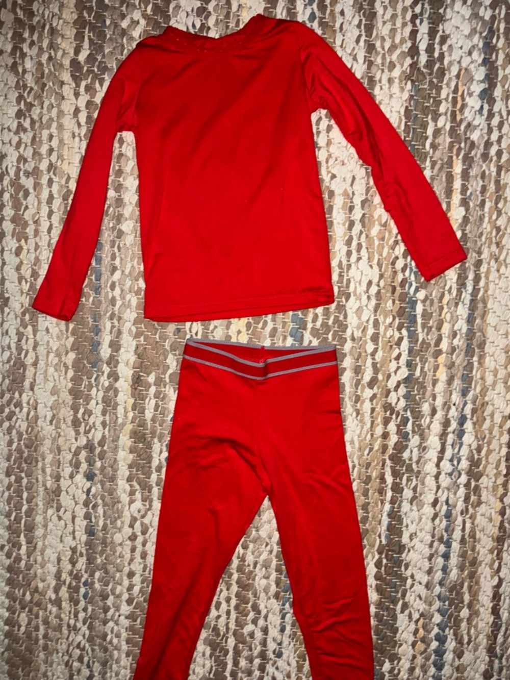 Rocky Red Long-Sleeve Thermal Pajama Set for Kids